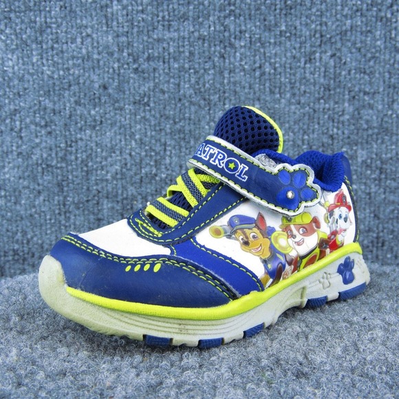 PAW Patrol Boys Sneaker Shoes White Synthetic Hook & Loop Size‎ T 5 Medium - Picture 1 of 9